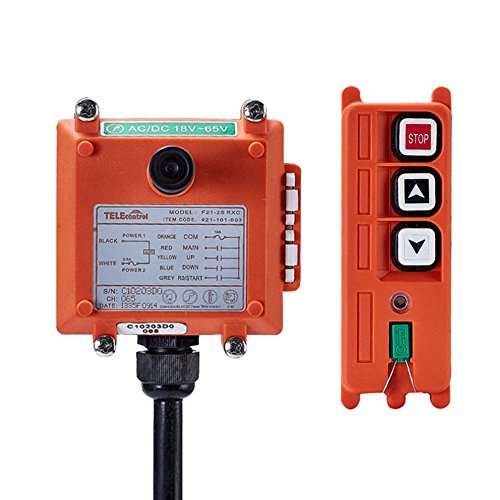 Industrial Crane Wireless Remote Control F21-2S Ac/Dc18V-65V Hoist With Single Speed Button (1 Transmitter + 1 Receiver) #TOP3