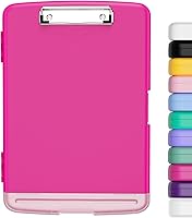 Vista 16 de Hongri Portapapeles con Almacenamiento con Soporte para Bolígrafo, Carpeta Portapapeles de Enfermería de Apertura Lateral de 8.5 x 11 Pulgadas