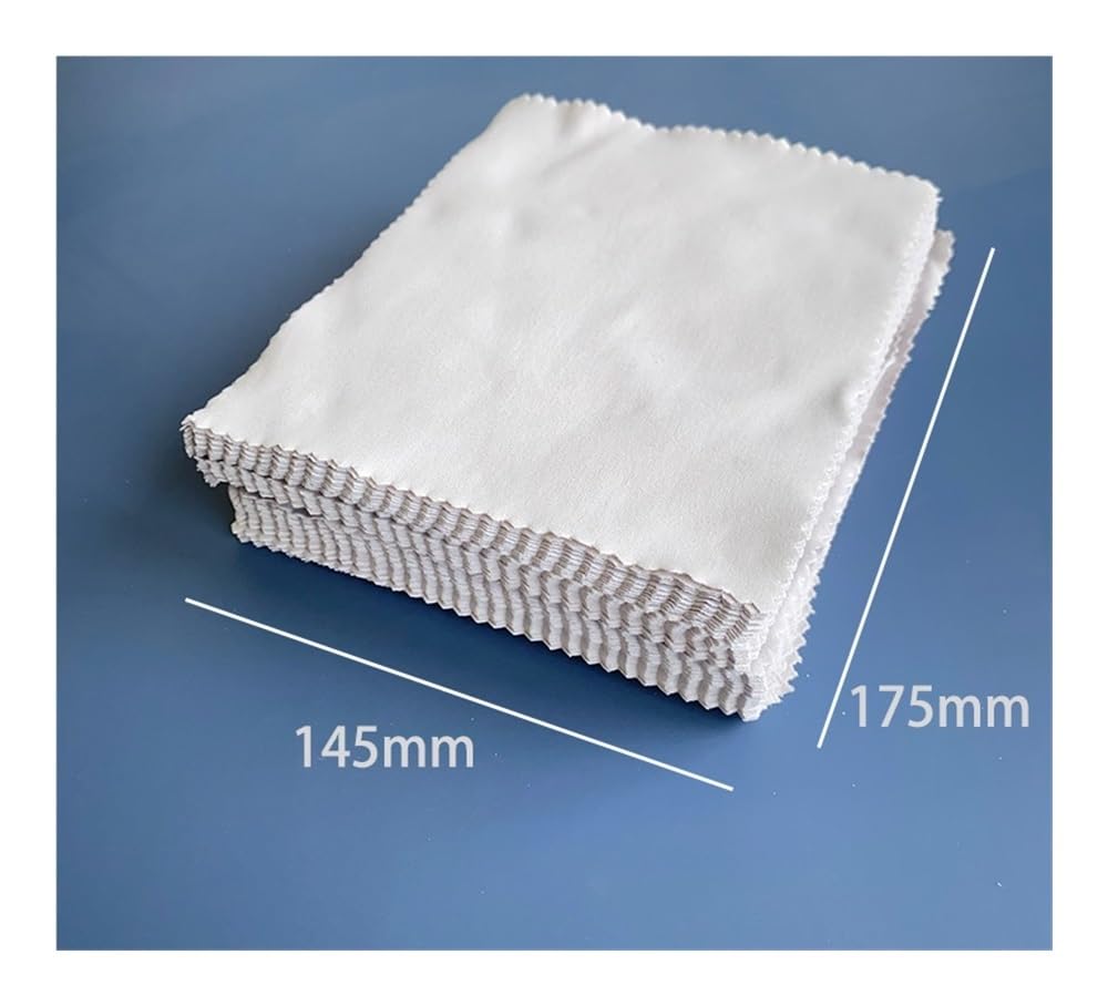 100 paños de limpieza de microfibra gris de 145 x 170 mm para lentes y pantallas de teléfono