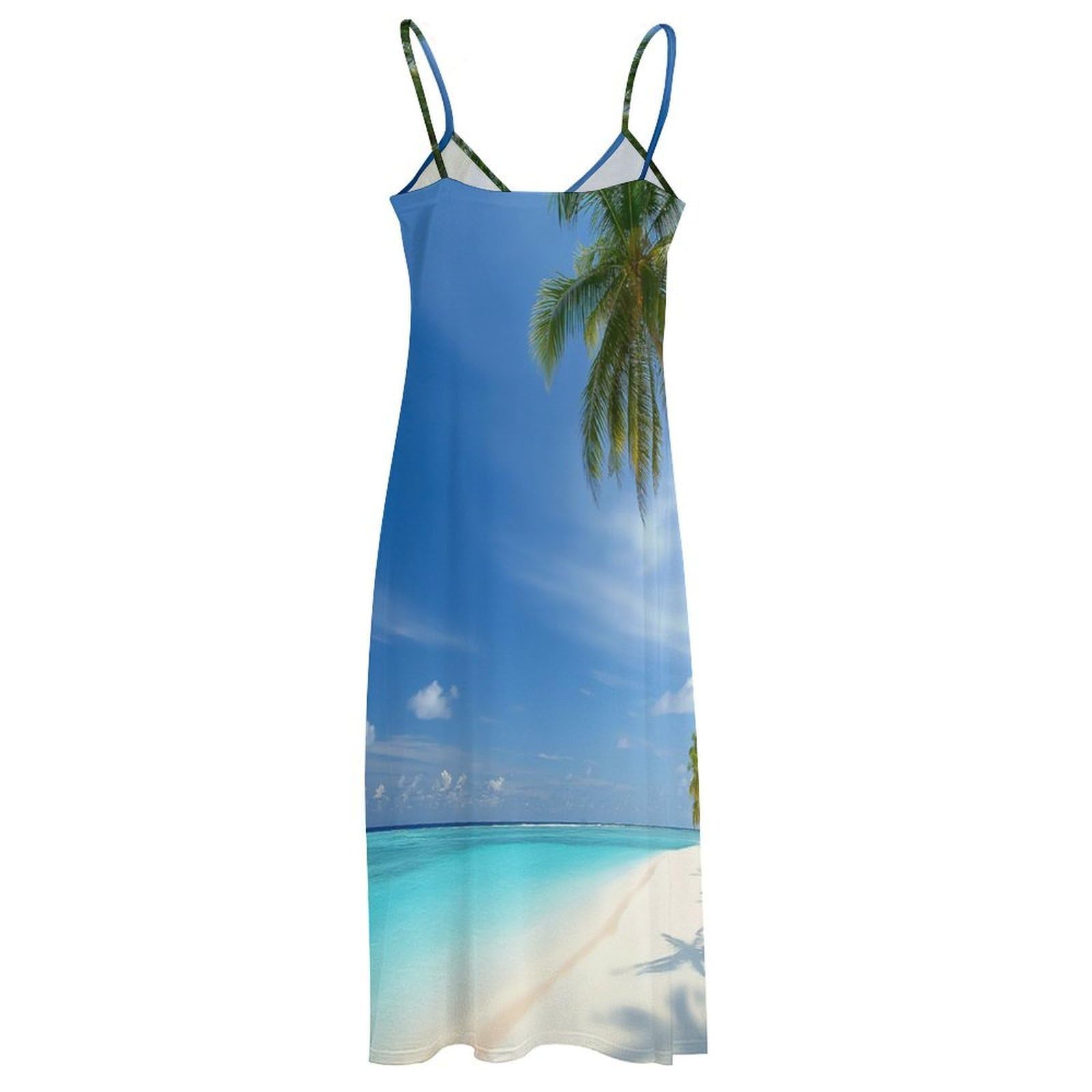 Vestido De Verano para Mujer - Hermosa Playa Vestidos De Tirantes Finos, Tallas S-5Xl, Informales, con Escote En V, Sin Mangas, Largos, De Verano, Sexys, para La Playa, Estilo Urbano.