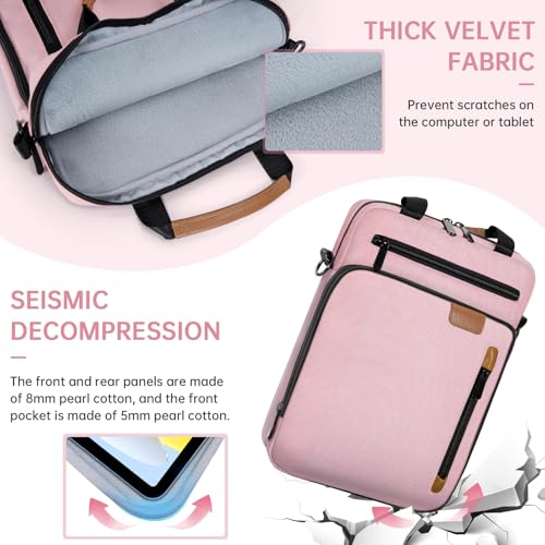 Image of 12.9 Inch Tablet Sleeve Bag, Padded Carrying Case for 13 Inch New iPad Pro M5 /Air M3 2025,Pad Pro M4 M2 M1 /Air M2, Samsung Galaxy Tab S9 FE+ /S9+ /S8+ /S7 FE /S7+ 12.4 inch 2022 /2023, Surface Laptop Go 12.4 inch