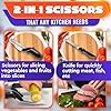 2 in 1 Kitchen Scissors for Food – Stainless Steel Blade & Plastic Cutting Board Scissors with Safety Lock | 9.6" Tomato Knife, Fruit & Vegetable Cutter – Easy-to-Use Kitchen Shears for Meat, Cheese #3