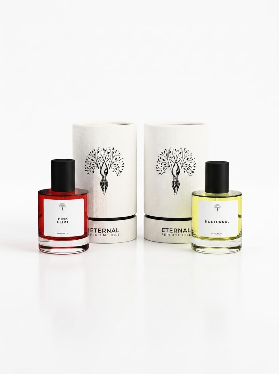 For Him & For Her Alcohol Free Perfume Oil Gift Set Luxury Fragrance Oils for Men & Women, Long Lasting Perfume Duo, Romantic Couples Gift Set Pack of 2 (30ml)