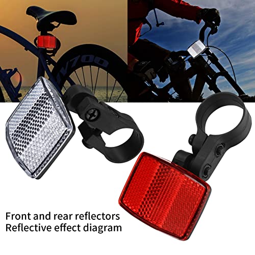 image for Siyurongg Bike Front and Rear Reflectors Kit, Bicycle Wheel Spoke Refl