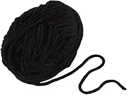 120 m/novelo 0,5 ~ 1 mm fio de crochê macio grosso para cachecol tecido bordado bolsa de suéter de costura, almofada para fazer artesanato de tricô à mão, preto