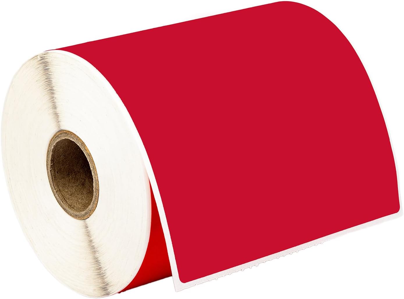 HOUSELABELS 4" x 6" Red Shipping Labels on 1" Core Compatible with Zebra and Rollo Printers, 14 Rolls / 250 Labels per Roll
