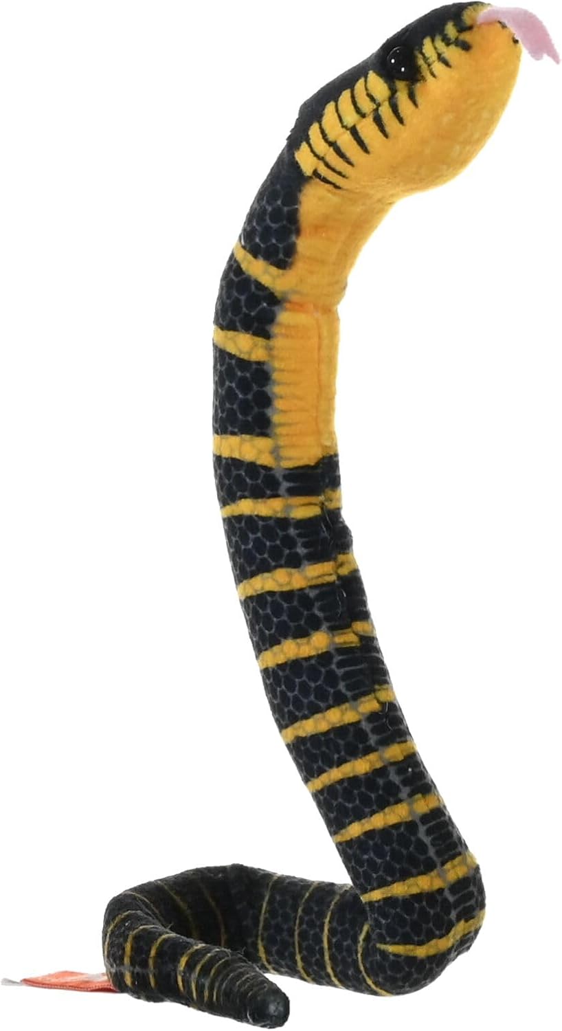 Wild Republic Coilkins Black Fanged Mangrove, Stuffed Animal, 12 Inches, Plush Toy, Fill is Spun Recycled Water Bottles