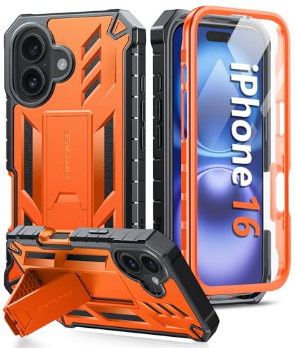 Coque iPhone 16 antichoc béquille protection écran intégrée étui rigide mat