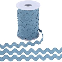 GORGECRAFT 50m/54yard 10 Colors RIC Rac Wave Gang Fringe Trim Ribbon Rick Rack Wrap Ribbon for Clothes Dress Sewing Flower Making Home Party Wedding Decoration Lace Crafts