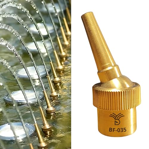 AGUADECORATIVA Tuinfonteinsproeier, kristalheldere sproeistraal met 5 mm kogelkop, schroefdraad 1/2 inch BSSPT (messing)