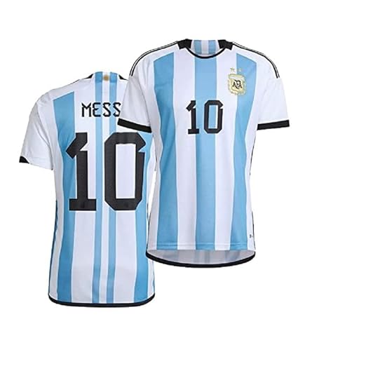 Messi 10 Argentena World Cup Football Jersey 2022/2023 (Kids,Boys,Men)