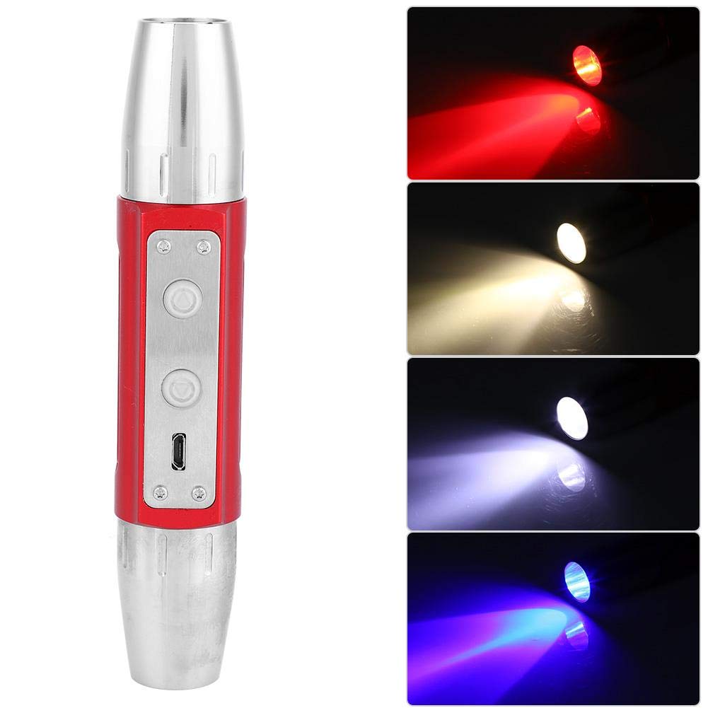 Torcia elettrica di valutazione della giada, Portatile Torcia di Giada, Torcia per gemme con torcia elettrica in giada ricaricabile USB per esterni in lega di alluminio per la valutazione di gioielli