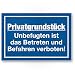 Produktbild Komma Security Privatgrundstück - Unbefugten Betreten Befahren verboten Schild 30 x 20 cm Hinweisschild Grundstück Verbotsschild - Betreten verboten Warnhinweis widerrechtlich befahren