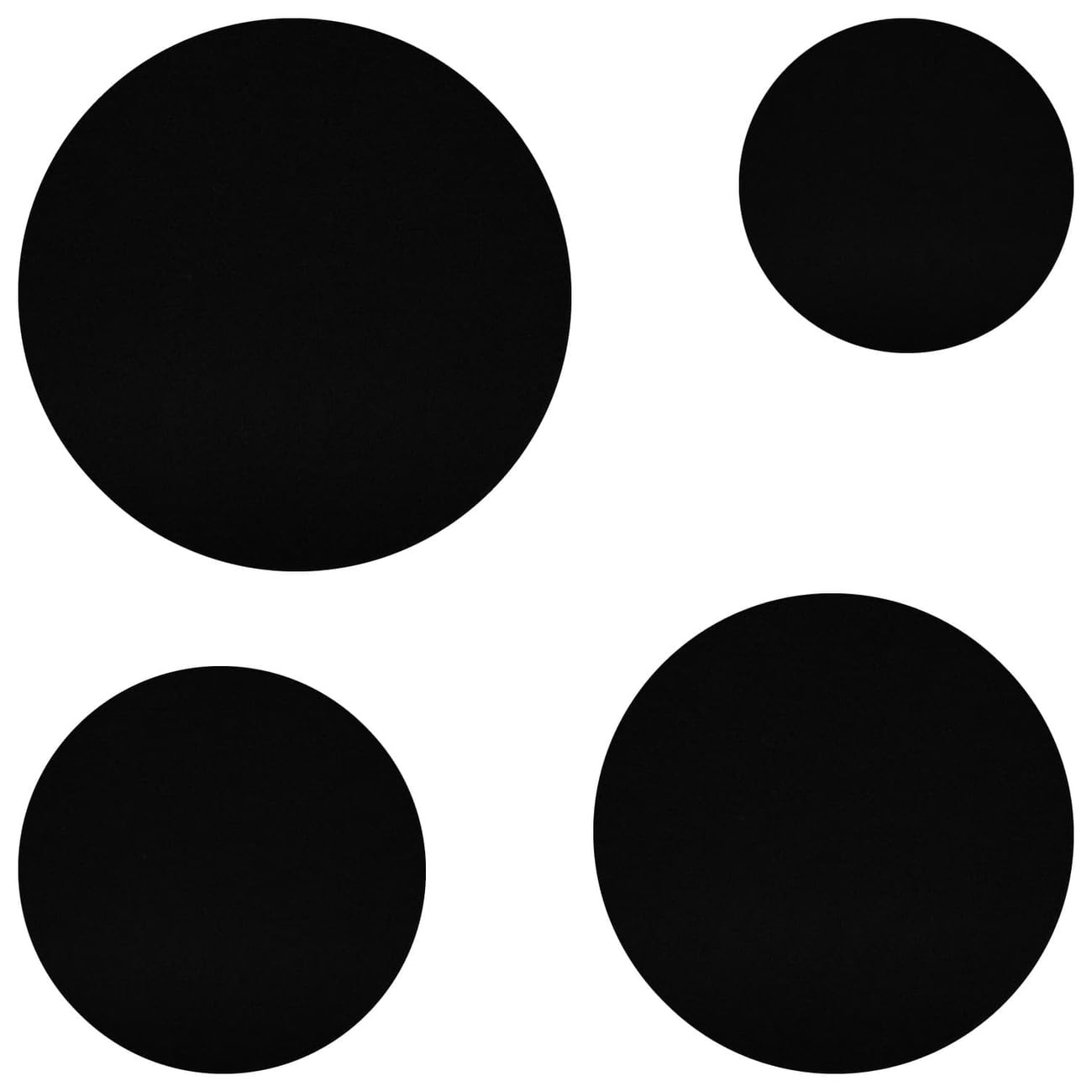 Schwarze Filzkreise - Deko Basteln Ø 3-60 cm