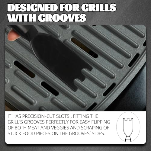 TonGass Grill Scraper for George Foreman Indoor Grills & Most Other Indoor Grills with Grooves, Heat-Resistant Grill Spatula by TonGass - Image 3