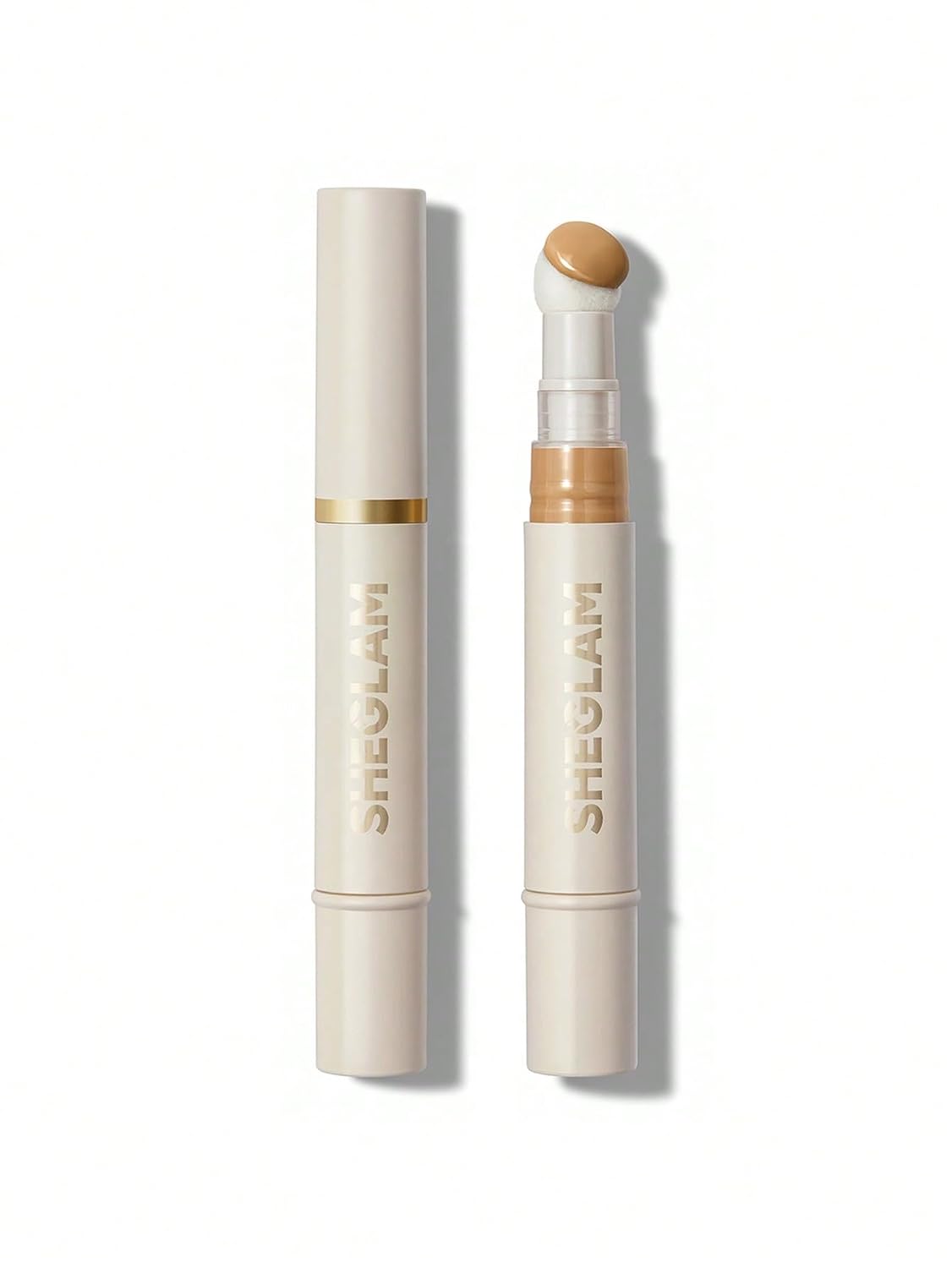 SHEGLAM Complexion Boost Concealer Sponge-Head Applicator Matte Liquid Concealer Long Lasting Brightening Color Corrector Weightless All-Day Long Lasting Hydrating Concealer-Sand
