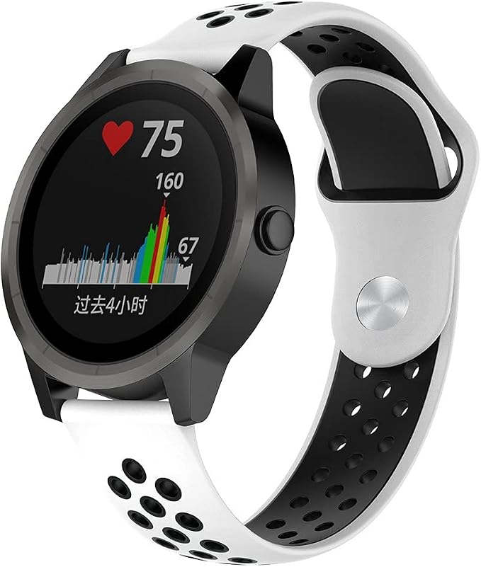 Cinturino sportivo bicolore per Garmin Forerunner 245 Music, in silicone  HQ, impermeabile e resistente, Bianco / nero, : Amazon.it: Elettronica