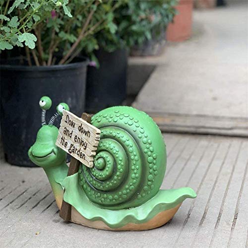 Sculpture d'escargot de jardin résistante pour décoration extérieure - 8