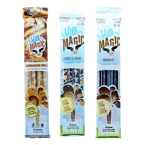 Milk Magic Fun & Challenge Sampler Pack | 12 Different Flavors | 4 Straws Each Flavor | Total 48 Straws #TOP3