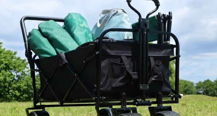 キャリーワゴン アウトドアワゴン 3秒折り畳み 片手操作可能 タイヤ 大容量 Amazon.co.jp: BEIKEMALL キャリーワゴン アウトドアワゴン 3秒