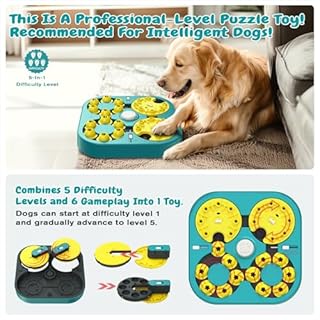 KADTC 5-Level Dog Puzzle Toy, 6 Ways to Play, Extra-Large Treat Puzzle for Smart Dogs, Beginner to Expert Mental Stimulation, U.S. Brand