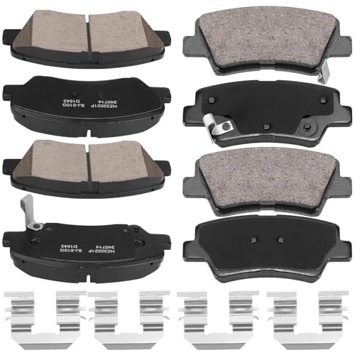 Image of D1543 D1544 Front And Rear Ceramic Brake Pads Fit For Hyundai Elantra 2011-2012 GLS /Limited,For Hyundai Veloster 2012,Veloster 2013-2015 Base,For Kia Forte 2014-2016,Forte5 2015-2016 EX