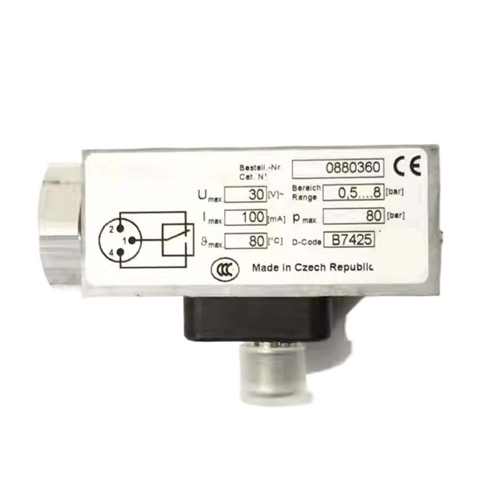 Pressostat 0882100 thermique et hydraulique de commutation