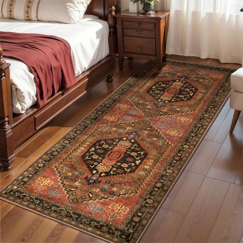 Tapete corredor antideslizante rojo 2x6ft miniatura 3