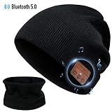 Bluetooth Beanie Hat, Upgraded Bluetooth 5.0 Winter Wireless Beanie with Stereo...