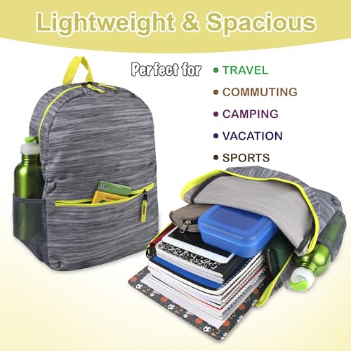 Image of Trail maker 17 inch Backpack for Travel & Commute, Zippered Front & Mesh Side Pockets, Padded Straps