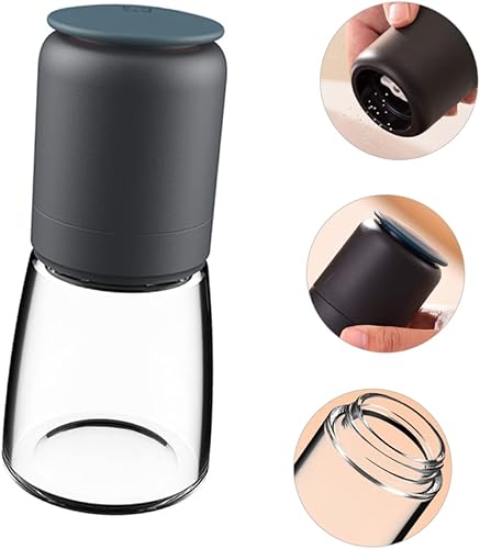 Miniatura 5 de jojofuny Molinillo de pimienta manual 2 unids pimienta manual de pimienta comino botella de vidrio trituradora de pimienta salero de vidrio abrader