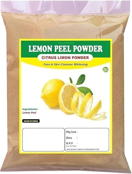 Lemon Peel Powder 100Gm Citrus Limon | With Vitamin C 100% Natural & Chemical Free Face & Hair Pack Natural Skin Cleanser Defence from Tan & Oily Skin