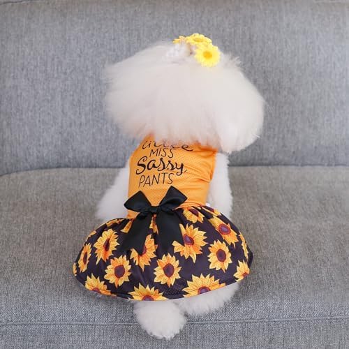 CuteBone Dog Mesh Dress Puppy Sundress Pet Outfit Summer Fashion for Small Dogs Girl Cat Clothes - 4