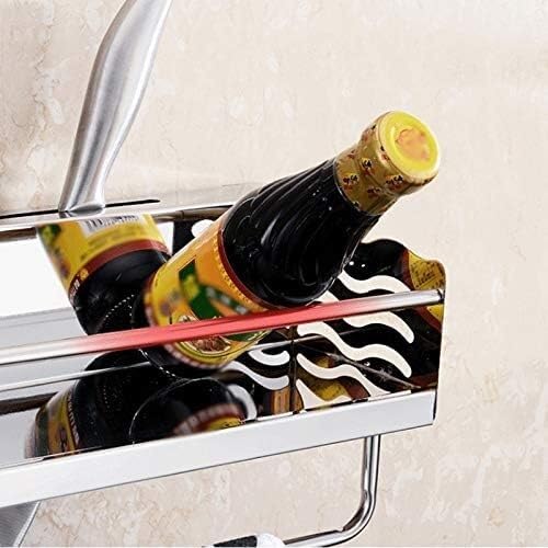 QTANZIQI Portaspezie a Parete in Acciaio Inossidabile, Ripiani per Cucina e stoccaggio, grucce per Utensili, Ganci per Utensili da Cucina e Accessori