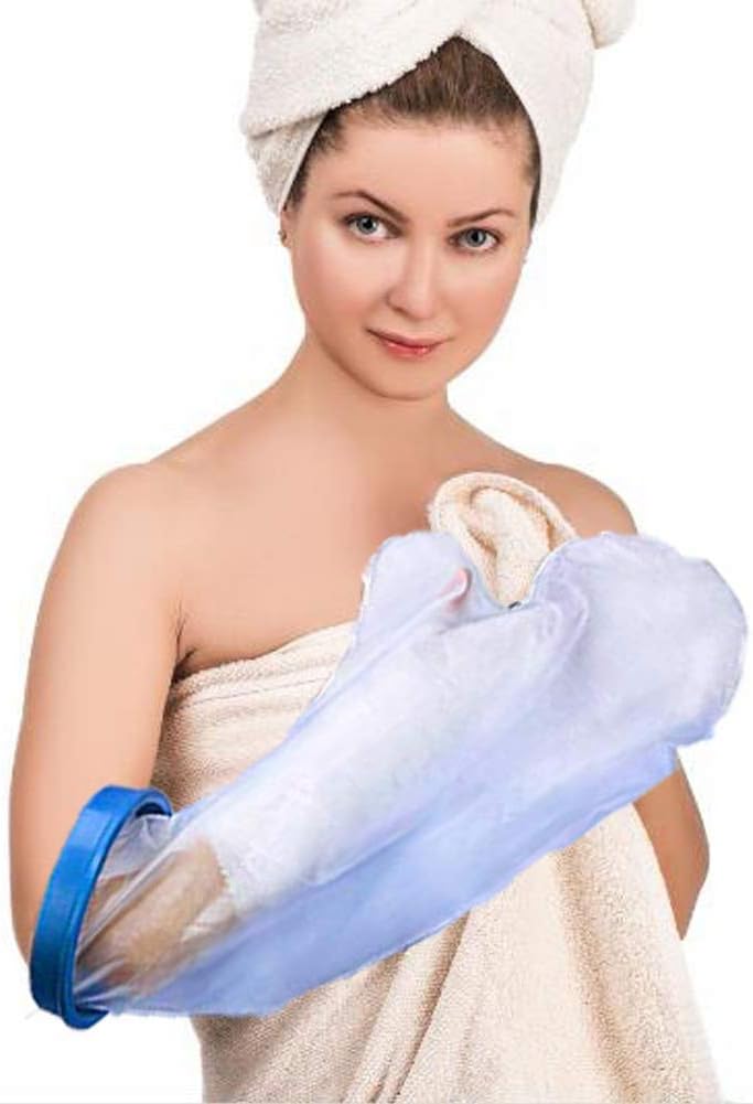 Adult Arm Cast Cover for Shower - Coobee Reusable Waterproof Bandage Protector Keeps Casts Dry Cast Sleeve Covers Wound of Half Arm, Hands, Wrists, Elbow, Fingers, Burns (23.6 * 13.4 * 7.8 inch)