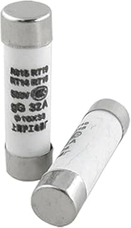 Aexit RO15 9.5mm Fuses x 38mm Cylinder Contact Cap Ceramic Fuses 500V 32A Fuse Links 20 Pcs