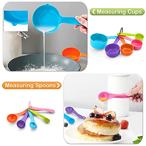 Teamfar 6 Inch Cake Pan, 4 Pcs Stainless Steel Round Cake Pan, Baking Pans Round With Silicone Brush & Measuring Cups And Spoons & Egg Separator & Silicone Mitts, Healthy & Easy Clean #TOP4