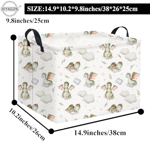 Image of Rectangular Baby Girl Basket Kids Baby Storage Basket Toy Storage Bin Organizer Box Room Decor(Cute Dinosaur)