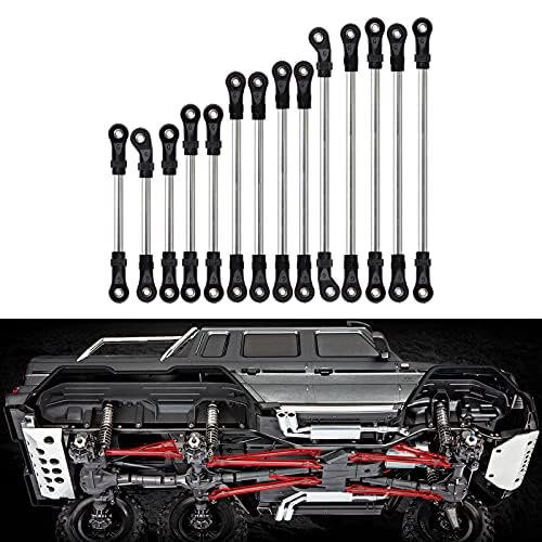 INJORA RC Linkage 14pcs Link Rod with Plastic Rod End for 1/10 RC Crawler TRX6 G63