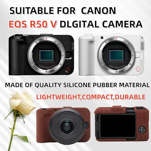 Funda de silicona para cámara Canon EOS R50 V, protectora y ligera miniatura 2