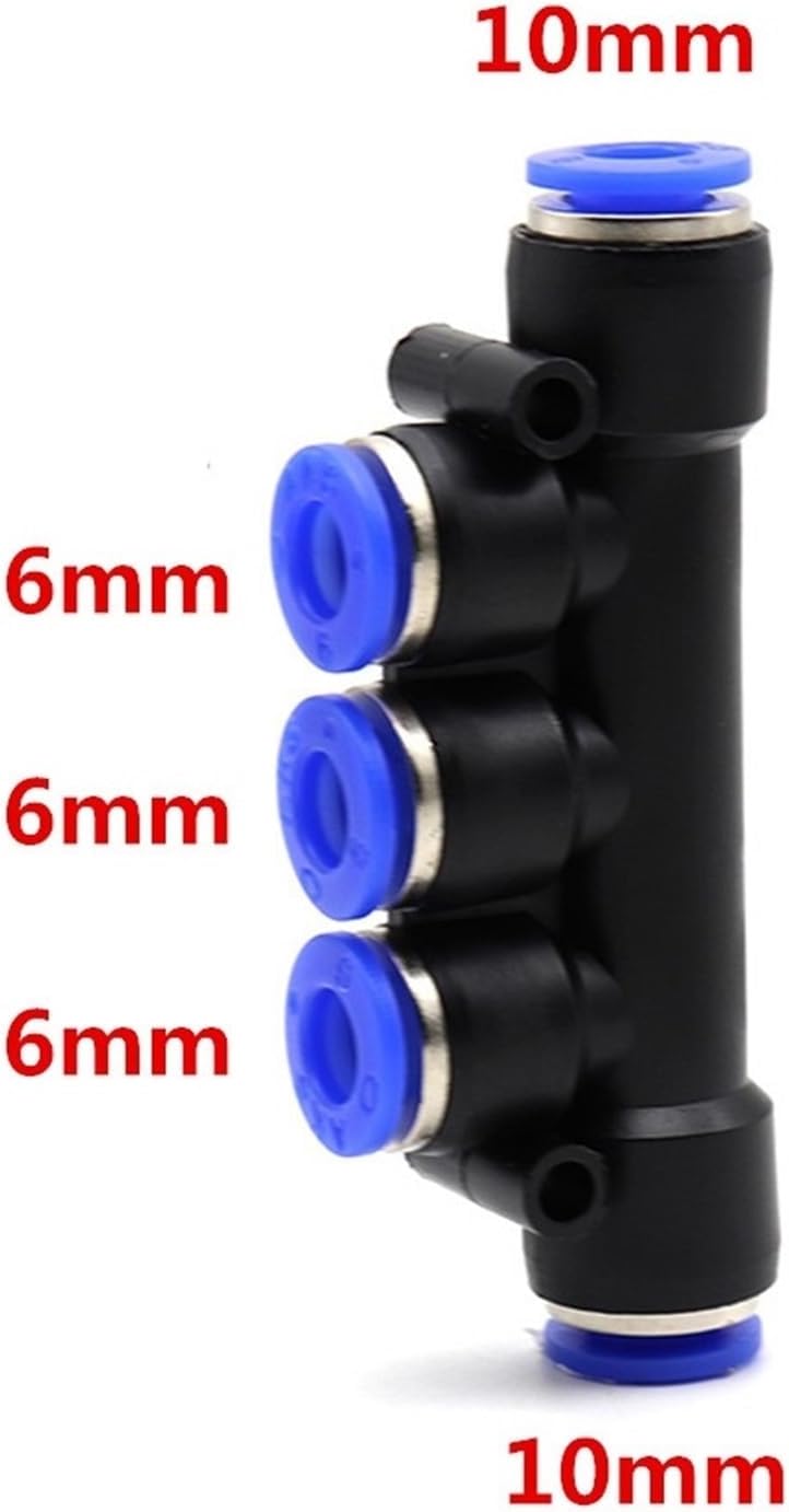 1pcs PKG" Pneumatic Multiple Connector Quick Fitting Pneumatic Connector Push In Fit For Air PK4 6 8 10 12mm(10-6-10)