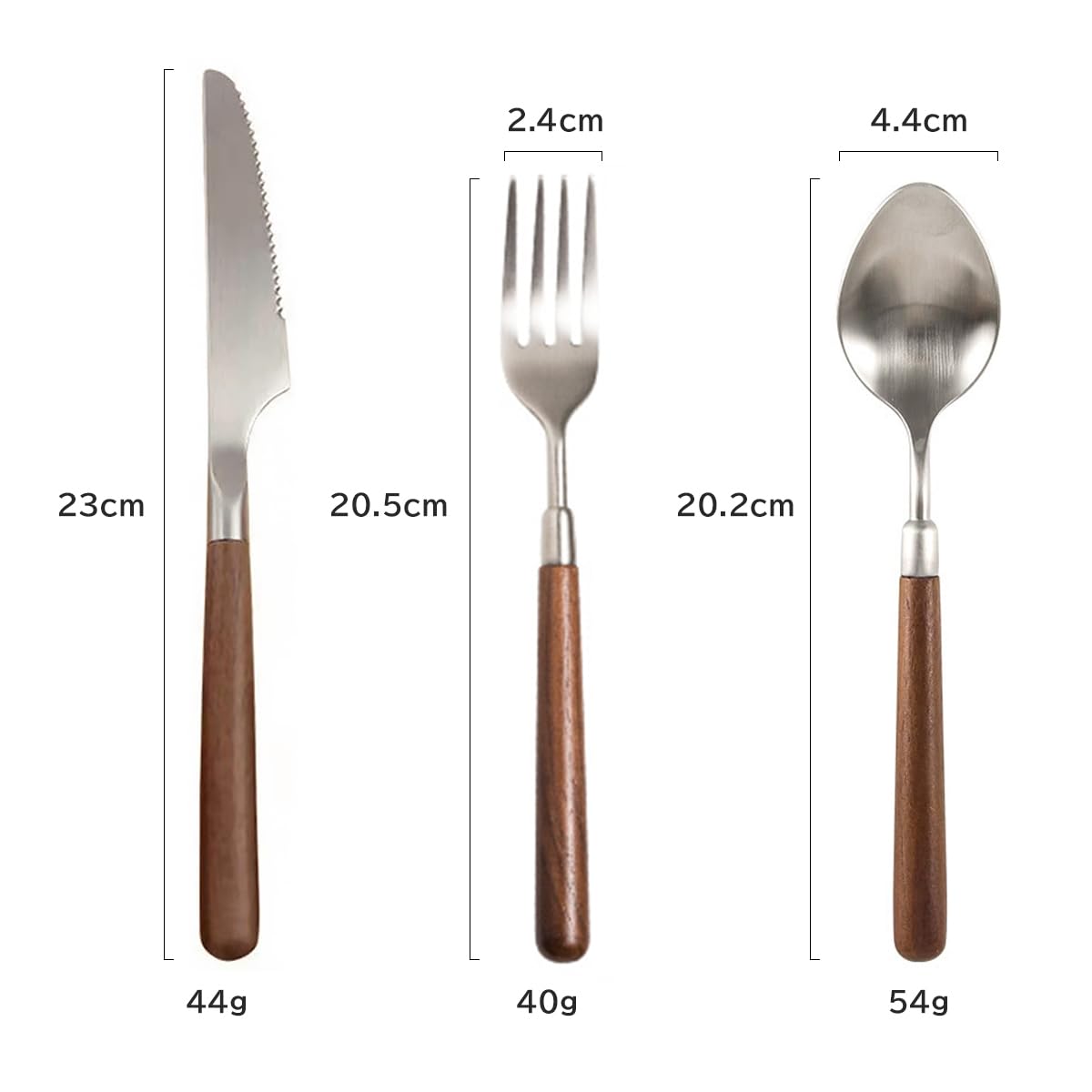 Amazon | Hive Mind 木製ハンドル カトラリーセット ナイフ・フォーク