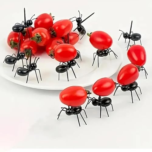 Miniatura 2 de 12 Tenedores De Frutas Y Postres En Forma De Hormiga, Resina Abs Duradera, Perfectos Para Fiestas Y Catering