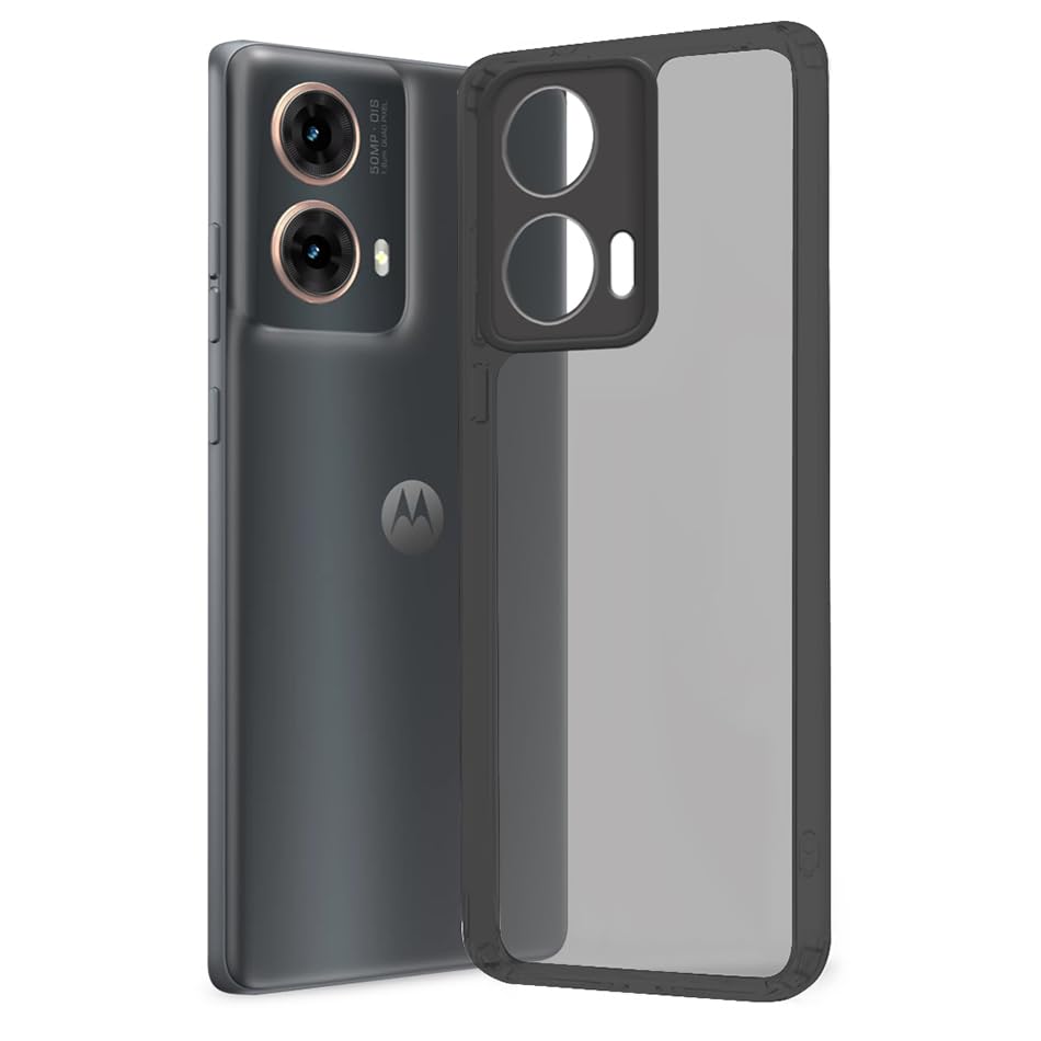 Fashionury Colored Transparent Back Cover for Motorola G85 5G / Motorola Edge 50 Fusion | Camera Protection Bump | Colored TPU | Bumper Case for Motorola G85 5G / Motorola Edge 50 Fusion (Black) (B0D81ZSNJR) Amazon Price History, Amazon Price Tracker