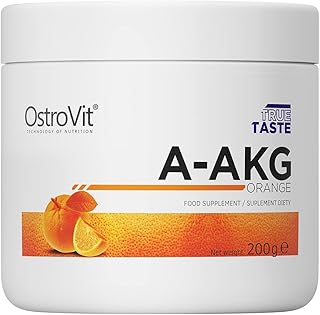 Ostrovit Nutrition A-AKG 200g L-Arginine with Taurine Pre-Workout Booster Muscle Pump - Power - Orange Flavour - Nitric Oxide Booster