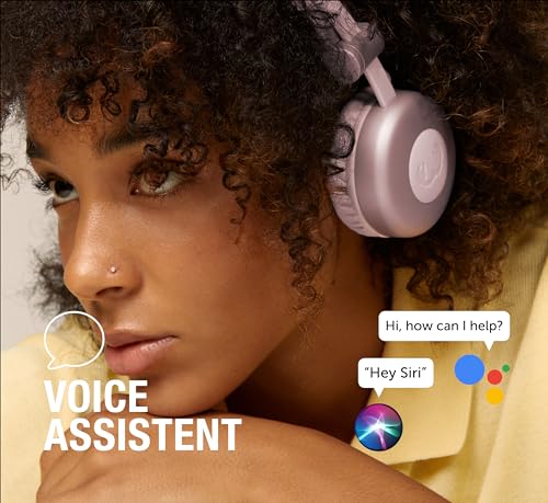 Fresh 'n Rebel Code Core, Bluetooth koptelefoon, on-ear, draadloos, 30 uur speeltijd, met microfoon en spraakassistent, volumeregeling en afspelen/pauze-toetsen, opvouwbaar (Smokey Pink) - Afbeelding 6