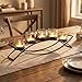 Seraphic Iron Arch Table Centerpiece Decorations Tealight Votive Candle Holder for Weddings, Patio, Kitchen, Dining Room, and Coffee Tables, Black, Clear Chunky 5 Cups