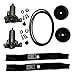Mr mower parts deck rebuild kit for craftsman poulan Husqvarna included 2 heavy duty spindles 130794, 2 mulcher blades 134149, 2 pulleys 173436, deck belt 144959 95"