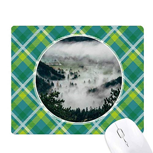 Tapis de souris sciences forestières décor nuages pixel tapis de bureau vert