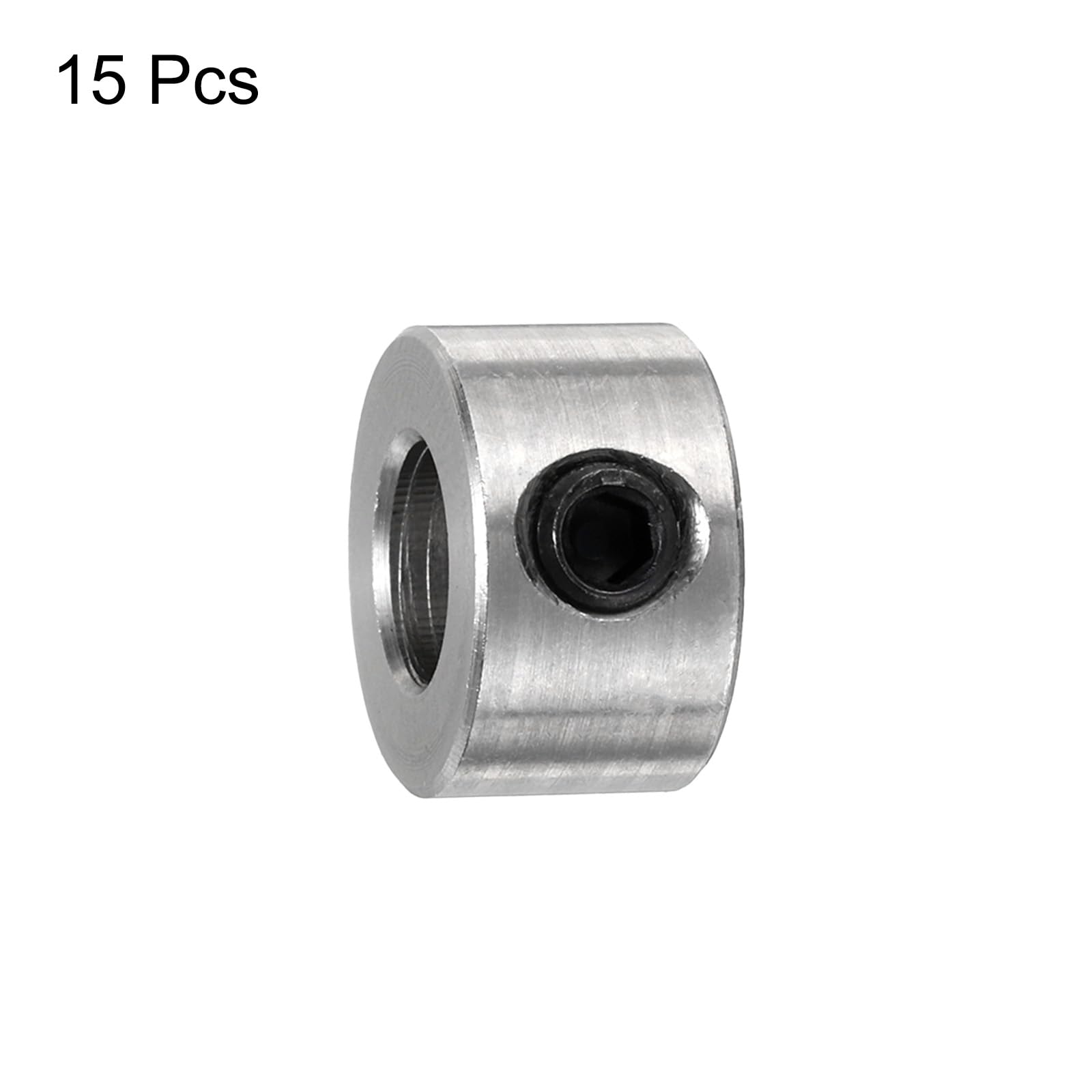 sourcing map Lot de 15 colliers à vis de 6 mm, diamètre extérieur 12 mm, largeur 7 mm, colliers d'arrêt de forage en acier inoxydable